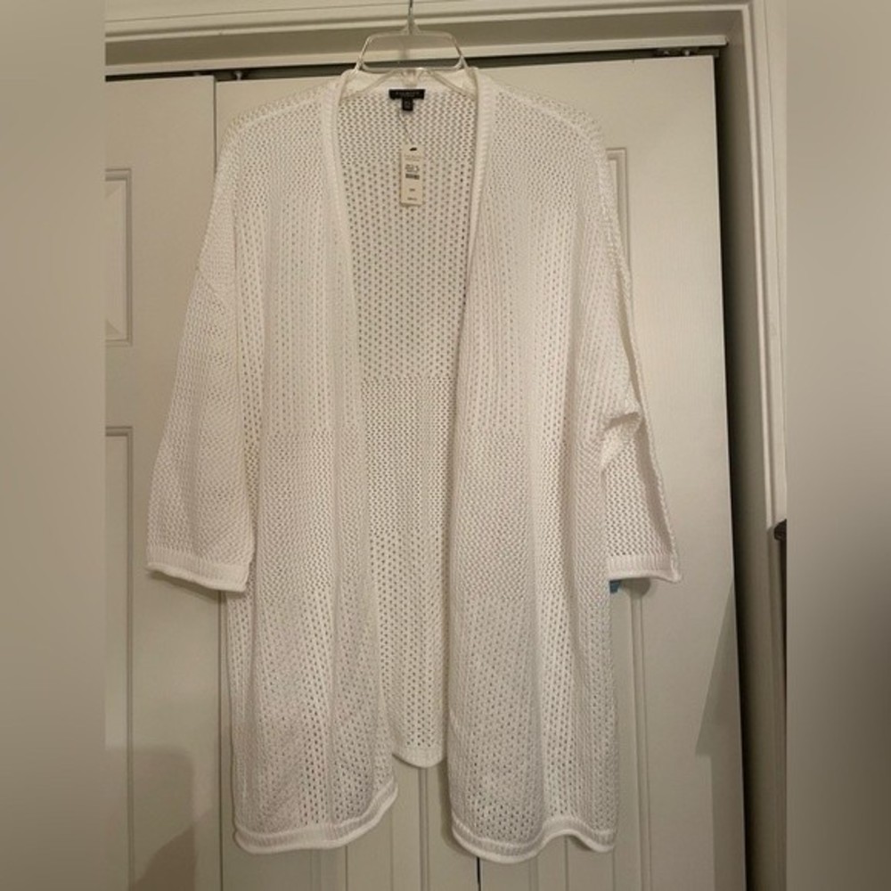 Talbots Woman Petites NWT Cotton Blend Open Front Cardigan Size 3XP